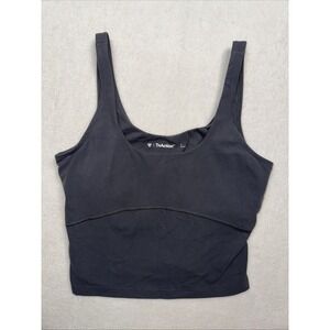 Aritzia TnAction Padded Crop Tank Top‎ Gray Size Large Athletic Bra